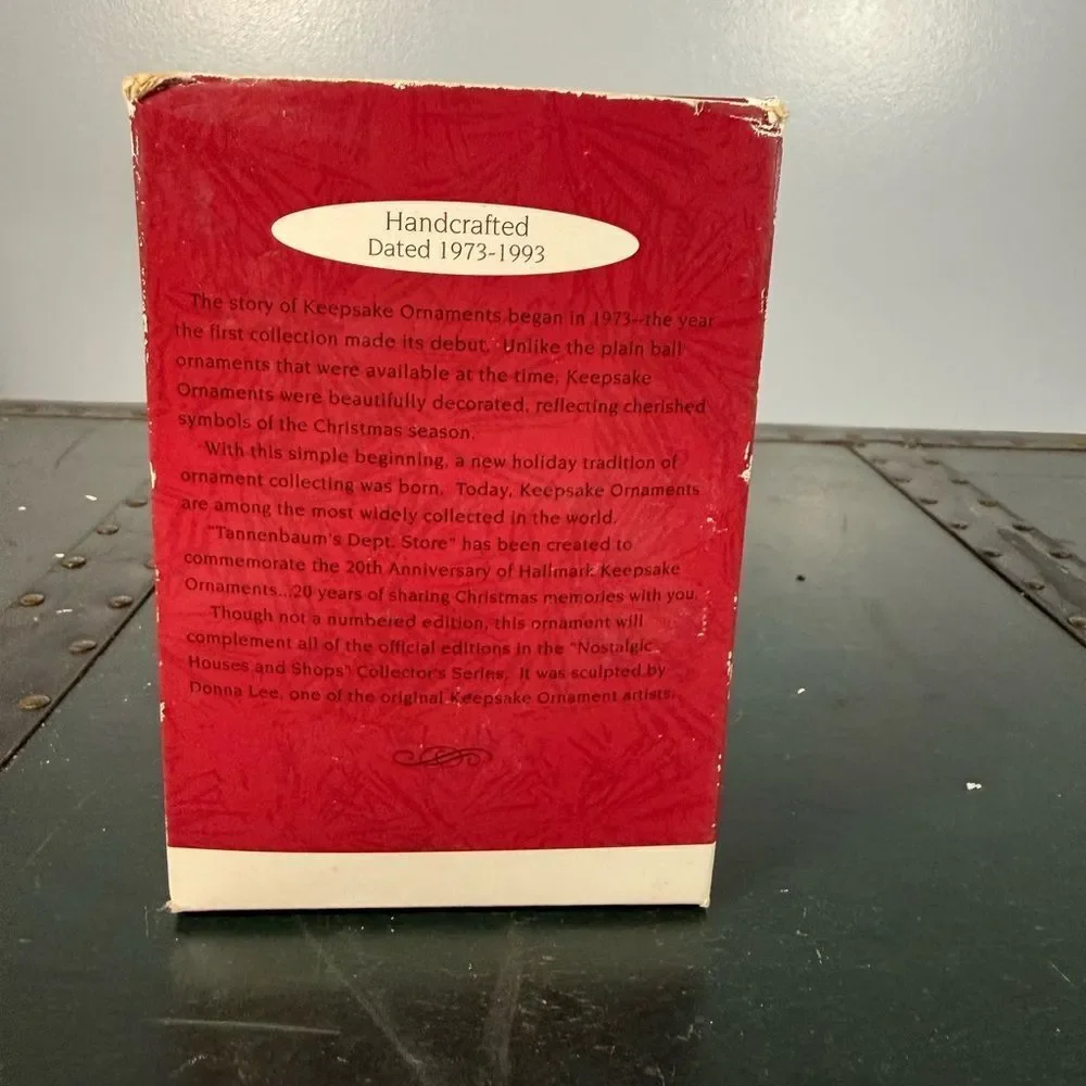 Hallmark Keepsake Ornament 1993 Tannenbaum's Dept. Store Anniv.  Edition Signed